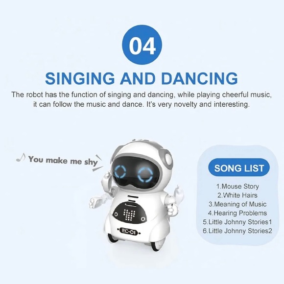 New Pocket Mini RC Robot Talking Interactive Kids Toy Gift Smart Toys Robots - Picture 5 of 15